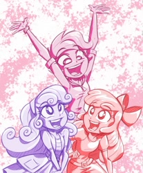 Size: 688x832 | Tagged: safe, imported from derpibooru, screencap, apple bloom, scootaloo, sweetie belle, equestria girls, rainbow rocks, adorabloom, cropped, cute, cutealoo, cutie mark crusaders, diasweetes, shine like rainbows
