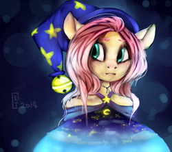 Size: 2479x2200 | Tagged: safe, artist:yukomaussi, imported from derpibooru, fluttershy, female, hat, solo, wizard hat