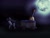 Size: 960x720 | Tagged: safe, artist:marylinnblack, imported from derpibooru, octavia melody, earth pony, pony, cart, cello, coffin, female, full moon, hair over eyes, moon, musical instrument, night, sad, solo