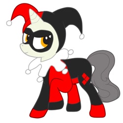Size: 650x650 | Tagged: safe, artist:lion-grey, imported from derpibooru, oc, oc only, oc:short fuse, clothes, costume, harley quinn, male, solo, trap