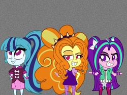 Size: 900x675 | Tagged: safe, artist:wubcakeva, imported from derpibooru, adagio dazzle, aria blaze, sonata dusk, equestria girls, chibi, the dazzlings