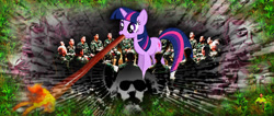 Size: 1280x544 | Tagged: safe, imported from derpibooru, twilight sparkle, context is for the weak, crossover, fire, men who stare at goats, soldier