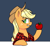 Size: 1200x1200 | Tagged: safe, artist:notenoughapples, imported from derpibooru, applejack, apple, clothes, female, flannel, grin, shirt, solo