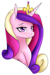 Size: 800x1200 | Tagged: safe, artist:jovalic, imported from derpibooru, princess cadance, alicorn, pony, bust, female, looking at you, solo