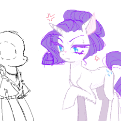 Size: 512x512 | Tagged: safe, artist:crunk, imported from derpibooru, rarity, pony, unicorn, clothes, duo, raised hoof, simple background