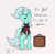 Size: 3402x3358 | Tagged: safe, artist:davierocket, imported from derpibooru, lyra heartstrings, blushing, business suit, female, lies, solo, suitcase