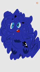 Size: 1440x2560 | Tagged: safe, artist:javajordan, imported from derpibooru, princess luna, chibi, colored, female, sketch, solo, tiara