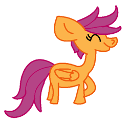 Size: 496x484 | Tagged: artist needed, safe, imported from derpibooru, scootaloo, fanart, female, happy, ms paint, solo