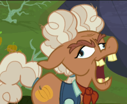 Size: 1320x1080 | Tagged: safe, imported from derpibooru, screencap, ma hooffield, earth pony, pony, the hooffields and mccolts, animated, cropped, female, hooffield family, laughing, loop, mare, open mouth