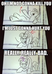 Size: 640x916 | Tagged: safe, artist:steghost, imported from derpibooru, starlight glimmer, season 5, the cutie re-mark, animatic, dc comics, parody, san diego comic con, scene interpretation, scene parody, sdcc 2015, suicide squad, the joker