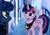 Size: 1500x1050 | Tagged: safe, artist:redvais, artist:redvaisandandre, imported from derpibooru, princess luna, twilight sparkle, alicorn, pony, accessory swap, female, mare, twilight sparkle (alicorn), unamused