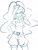 Size: 1024x1365 | Tagged: safe, artist:kaikoinu, imported from derpibooru, adagio dazzle, equestria girls, female, monochrome, solo