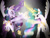 Size: 811x624 | Tagged: safe, artist:nevera573, idw, imported from derpibooru, princess celestia, reflections, spoiler:comic, dark mirror universe, duality, evil celestia, evil counterpart, female, magic, mirror universe, solo