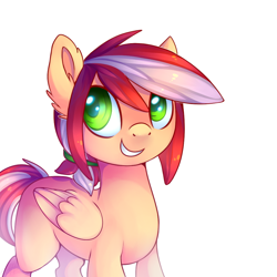 Size: 992x992 | Tagged: safe, artist:ghst-qn, imported from derpibooru, oc, oc only, pegasus, pony, female, mare, smiling