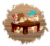 Size: 650x600 | Tagged: safe, artist:patty-plmh, imported from derpibooru, arizona cow, velvet reindeer, cow, deer, reindeer, them's fightin' herds, animated, arizona (tfh), cloven hooves, coffee, community related, eyes closed, female, food, lesbian, shipping, velvet (tfh), velvezona
