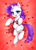 Size: 2677x3750 | Tagged: dead source, safe, artist:bjorn-bi, imported from derpibooru, rarity, pony, unicorn, bed, belly button, clothes, cute, female, looking at you, on back, raribetes, rose petals, see-through, solo, sparkles