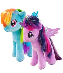 Size: 414x480 | Tagged: safe, imported from derpibooru, rainbow dash, twilight sparkle, alicorn, pony, female, irl, mare, photo, plushie, toy, twilight sparkle (alicorn), ty