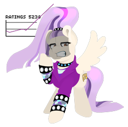 Size: 1366x1353 | Tagged: safe, artist:lucky-jacky, imported from derpibooru, coloratura, oc, oc only, oc:console command, the mane attraction, commission, countess coloratura, crossdressing, mettaton, simple background, solo, transparent background, undertale