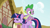 Size: 1365x768 | Tagged: safe, imported from derpibooru, screencap, spike, twilight sparkle, dragon, pony, unicorn, feeling pinkie keen, dragons riding ponies, duo, female, grumpy twilight, male, mare, riding, spike riding twilight, unamused, unicorn twilight