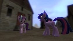 Size: 1344x756 | Tagged: safe, imported from derpibooru, starlight glimmer, twilight sparkle, alicorn, pony, the cutie re-mark, 3d, female, gmod, mare, twilight sparkle (alicorn)