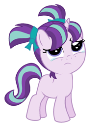 Size: 936x1138 | Tagged: safe, artist:tonecolour12, imported from derpibooru, starlight glimmer, the cutie re-mark, crying, female, filly, filly starlight glimmer, sad, sad face, sadlight glimmer, solo, vector, younger