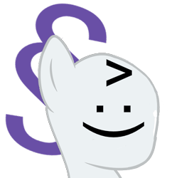 Size: 507x523 | Tagged: safe, imported from derpibooru, rarity, ^:) §, emoticon, emoticon face, meme