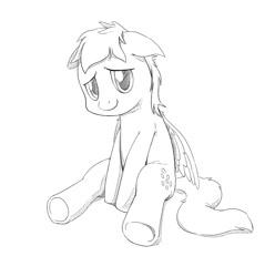 Size: 742x748 | Tagged: safe, imported from derpibooru, derpy hooves, pegasus, pony, exercise, female, mare, monochrome, sitting, solo