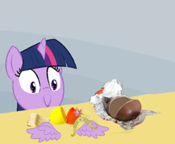 Size: 542x447 | Tagged: safe, imported from derpibooru, twilight sparkle, alicorn, pony, big crown thingy, element of magic, evil, exploitable meme, female, kinder egg, mare, meme, solo, spilled milk, twilight sparkle (alicorn), twilight's kinder egg, wings