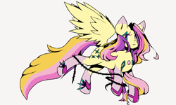 Size: 1024x614 | Tagged: safe, artist:goldnparadise, imported from derpibooru, fluttershy, female, frown, solo, thorn, thorns