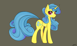 Size: 2778x1683 | Tagged: safe, artist:mamarae, artist:raeleechrone, imported from derpibooru, lemon hearts, pony, unicorn, female, looking at you, mare, simple background, solo