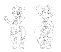 Size: 1280x1095 | Tagged: safe, artist:paddercat, imported from derpibooru, oc, oc only, oc:paddycakes, anthro, armpits, clothes, crossdressing, diaper, femboy, foal, male, poofy diaper, sissy, socks, striped socks