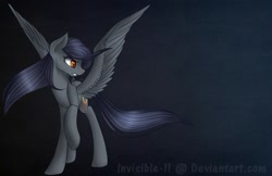 Size: 1024x665 | Tagged: safe, artist:inviizzible, artist:petrinox, imported from derpibooru, oc, oc only, oc:fire strand, pegasus, pony, solo, spread wings