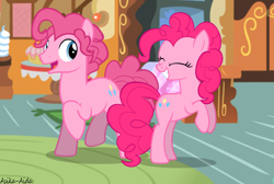 Size: 1550x1040 | Tagged: safe, artist:asika-aida, imported from derpibooru, pinkie pie, bubble berry, rule 63, self ponidox