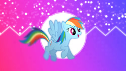 Size: 1920x1080 | Tagged: safe, artist:spntax, artist:xpesifeindx, imported from derpibooru, rainbow dash, blurry, happy, vector, wallpaper