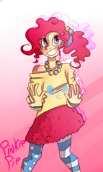 Size: 360x600 | Tagged: safe, artist:mariogamesandenemies, imported from derpibooru, pinkie pie, human, female, humanized, solo