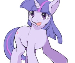 Size: 600x510 | Tagged: safe, artist:hiza take, imported from derpibooru, twilight sparkle, female, open mouth, pixiv, simple background, solo, white background