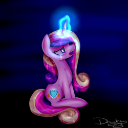 Size: 1024x1024 | Tagged: safe, artist:rubyblossomva, imported from derpibooru, princess cadance, crying, female, sad, solo