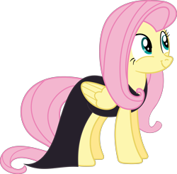 Size: 8000x7887 | Tagged: safe, artist:rasterize, artist:speedox12, imported from derpibooru, fluttershy, scare master, absurd resolution, clothes, dress, female, simple background, smiling, solo, transparent background, vector, when she smiles
