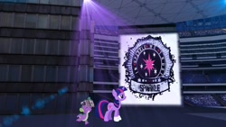 Size: 1024x576 | Tagged: safe, artist:daresaw006, imported from derpibooru, spike, twilight sparkle, championship belt, cm punk, meme, parody, tape, wrestlemania, wrestling, wwe, wwe championship