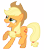 Size: 7000x7900 | Tagged: safe, artist:tardifice, edit, imported from derpibooru, vector edit, applejack, castle sweet castle, absurd resolution, cowboy hat, female, freckles, grin, hat, make this castle a home, raised hoof, simple background, solo, stetson, transparent background, vector