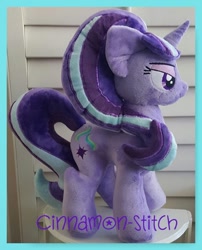 Size: 806x1000 | Tagged: safe, artist:cinnamon-stitch, imported from derpibooru, starlight glimmer, commission, irl, photo, plushie, solo, wrong color