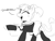 Size: 1280x985 | Tagged: safe, artist:notenoughapples, imported from derpibooru, applejack, alternate hairstyle, bag, clothes, dialogue, female, hair bow, monochrome, open mouth, pigtails, school uniform, smiling, solo, stockings, wink