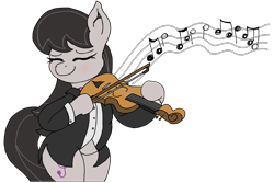 Size: 3000x2000 | Tagged: safe, artist:baratus93, imported from derpibooru, octavia melody, blushing, female, music, music notes, musical instrument, smiling, solo, violin