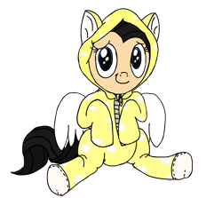 Size: 1400x1250 | Tagged: safe, artist:baratus93, imported from derpibooru, oc, oc only, oc:sky weaver, pegasus, pony, cute, footed sleeper, looking at you, ocbetes, simple background, smiling, transparent background