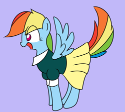 Size: 1721x1550 | Tagged: safe, imported from derpibooru, rainbow dash, clothes, female, rainbow dash always dresses in style, skirt, solo