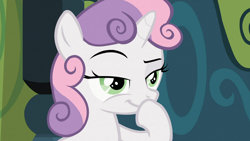 Size: 1366x768 | Tagged: safe, imported from derpibooru, screencap, sweetie belle, family appreciation day, female, solo