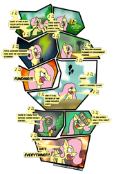 Size: 1024x1553 | Tagged: safe, artist:sneshneeorfa, imported from derpibooru, fluttershy, comic, female, gas mask, lightning, oil, parody, simple background, so many wonders, solo, song, toxic waste, transparent background