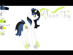 Size: 1536x1147 | Tagged: safe, artist:sketchyrainbowmusic, imported from derpibooru, oc, oc only, oc:moonsky, adopted offspring, parent:twilight sparkle, solo
