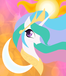 Size: 636x722 | Tagged: safe, artist:xebck, imported from derpibooru, princess celestia, female, solo