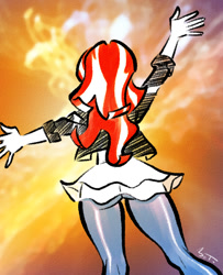 Size: 650x800 | Tagged: safe, artist:mojot, imported from derpibooru, sunset shimmer, equestria girls, back, daily sunset, female, solo
